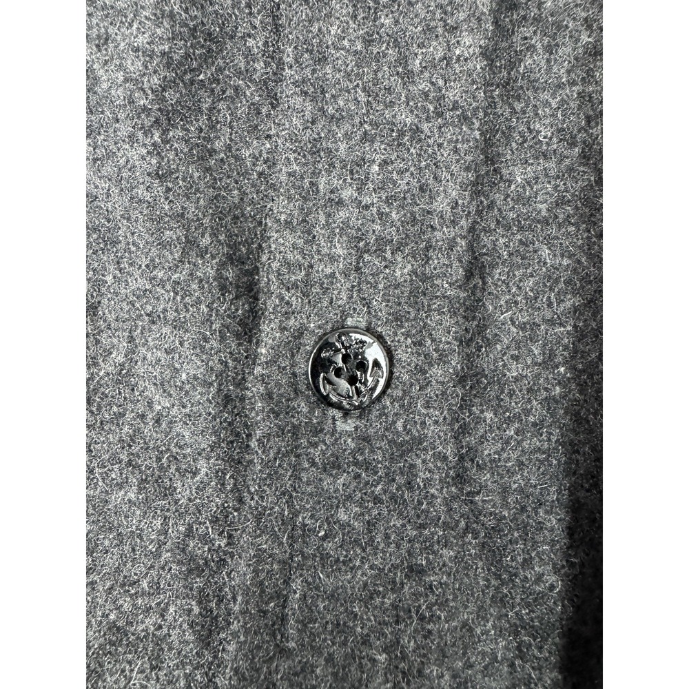 Schott CPO Wool Blend Shirt Shacket Men's Large Charcoal Gray Military Utility - Picture 5 of 14